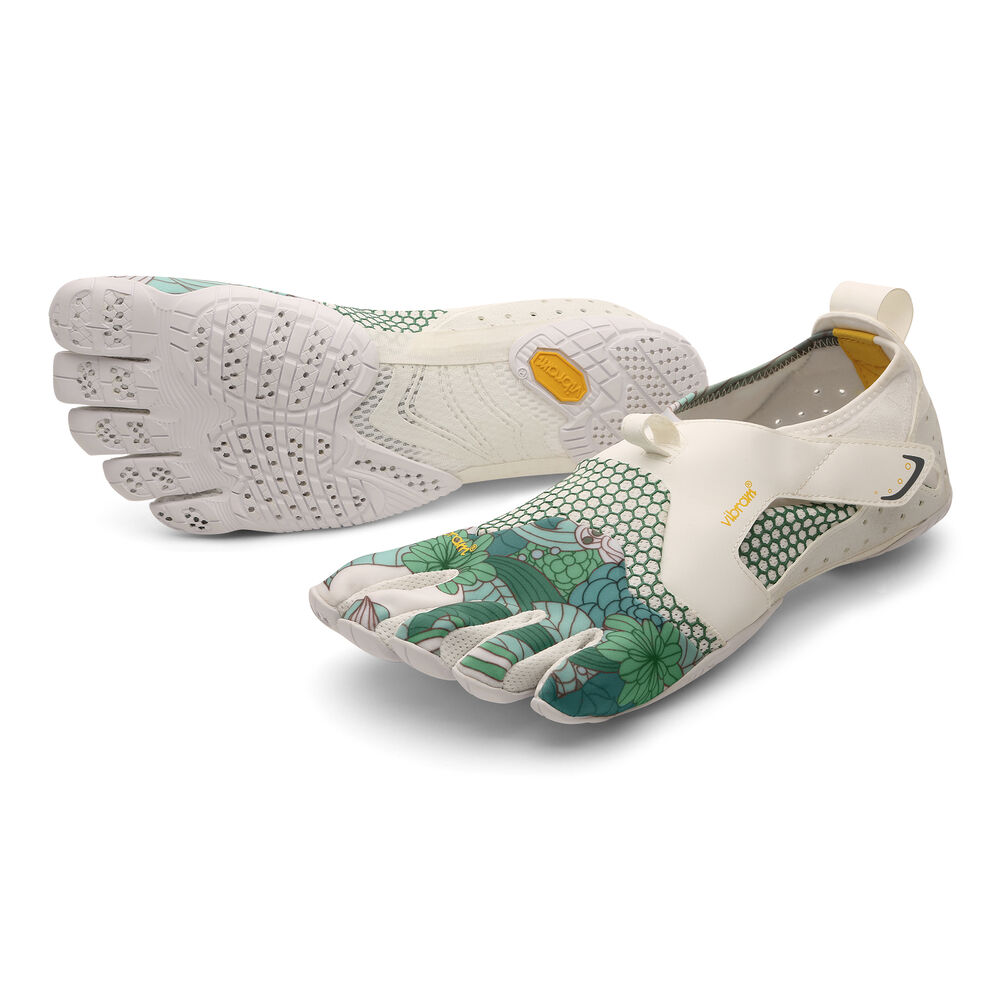 Vibram Fivefingers Signa Womens Water Shoes White/Blue/Green Australia (FIU876293)